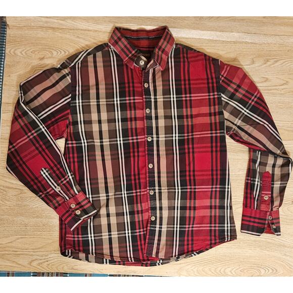 Perruzo Long Sleeve Red Plaid Button Up Shirt  Womens Size Large-NO SIZE TAG - Picture 1 of 8